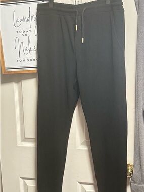 Marrakech Black RibbedKnit Joggers Size XLarge NWT